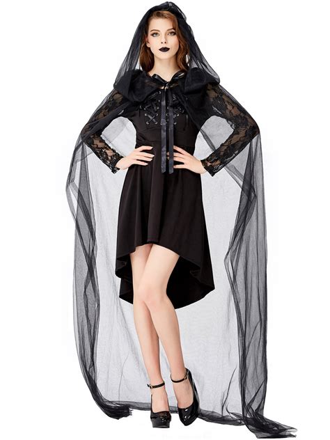 black dress vampire costume